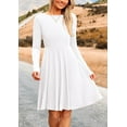 thumbnail image 6 of PRETTYGARDEN Women's Spring Fall Short Dress Ribbed Knit Crewneck Long Sleeve A Line Flowy Casual Elegant Going Out Dresses, 6 of 9