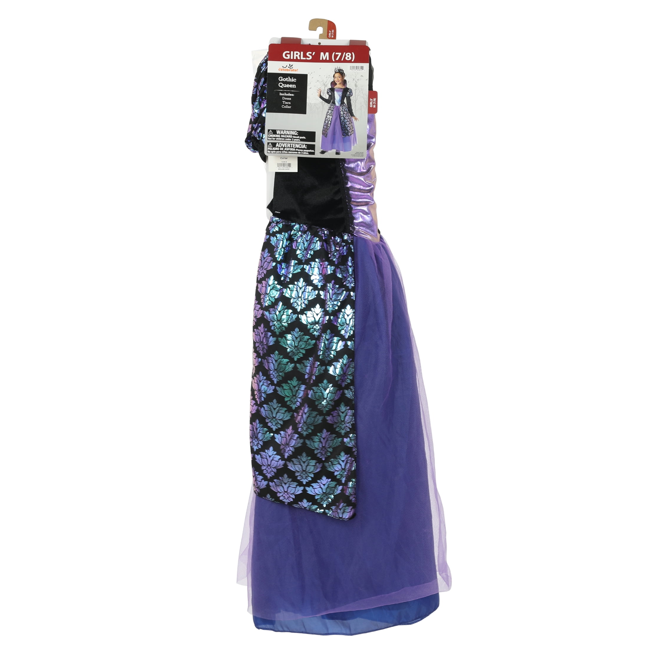 Gothic Queen Halloween Costume for Children, Girls' Size M (7/8), by Way to Celebrate