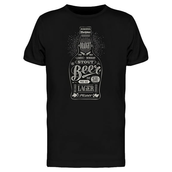 Beer Styles T-Shirt Men -Image by Shutterstock, Male 3X-Large