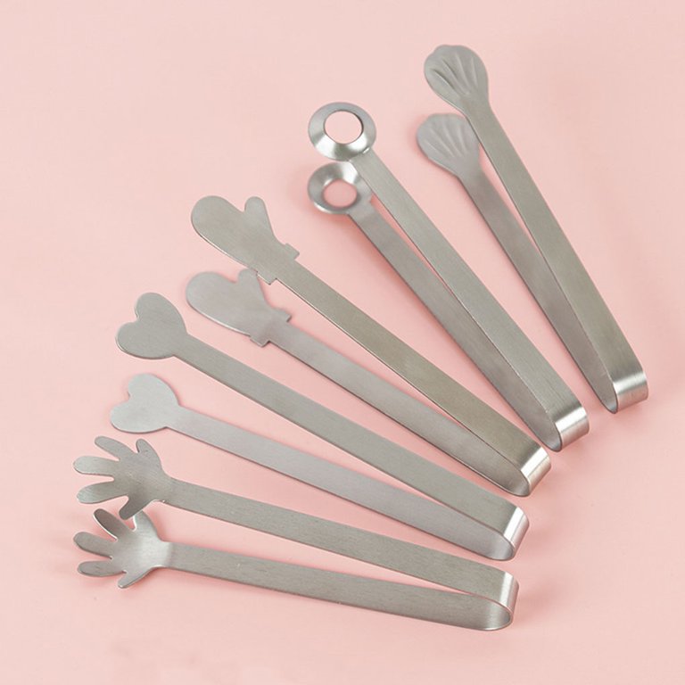 Silicone Ice Cube Tongs, Sugar Clip, Bar Tweezer, Steak Clamp