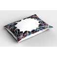 thumbnail image 2 of Ambesonne Boho Pillow Sham 2 Pack, Bird Feathers Circle Art, 36"x20", Mauve Black Blue, 2 of 3