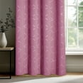 thumbnail image 4 of ZOPZO Blackout Curtains for Bedroom, Light Pink, 52W x 54L Inch, Modern Silver Geometric Design, Thermal Insulation Drapes, 2 Panels, 4 of 6
