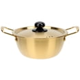 thumbnail image 1 of Shisuyan 1 Set Stainless Steel Kitchen Pot Double-handle Korean Style Instant Noodles Pot, 1 of 8