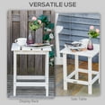 thumbnail image 4 of Outsunny 15" Patio End Table, HDPE Plastic, White, 4 of 9