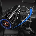 thumbnail image 3 of QC3.0 Fast Charging Car Charging Car Phone Charger 3.1A Dual USB One Drive Two, 3 of 5