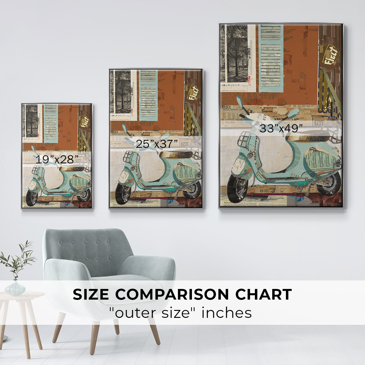 That Vespa Framed Premium Gallery Wrapped Canvas - Ready to Hang