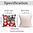 thumbnail image 5 of Valentines Day Pillow Cover 18x18 Inch Black White Buffalo Plaid Checkered Red Love Heart Polka Dot Bowknot Decoration Throw Pillow Covers Holiday Home Decorative Cushion Case for Couch, 5 of 6