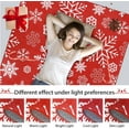 thumbnail image 4 of Christmas Entryway Carpet 2' x 3', Xmas Snowflake Pattern Non-Slip Stain Resistant Holiday Decorative Washable Floor Cover Accent Rug for Entrance Kitchen Bathroom, Red, 4 of 7