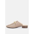 thumbnail image 4 of Honey Leather Chain Detail Mules in Taupe, 4 of 6