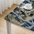 thumbnail image 5 of WYYP Wolf Snow Tree Branch Square Tablecloth Outdoor Fitted 100% Polyester Fiber 52*52, 5 of 8