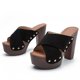 thumbnail image 1 of Sandalias de mujer Suede Super High Chunky Heel Sexy Summer Beach Casual Zapatos sólidos Wmkox8yii ytu1635, 1 of 8