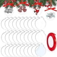 thumbnail image 3 of 30 Uds. Etiquetas y letreros colgantes de Navidad adorno colgante de árbol de Navidad discos acrílicos decoración de fiesta decoración de temporada, 3 of 5