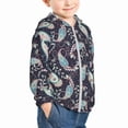 thumbnail image 2 of Kids Zip Up Hoodie for Boys Girls Toddler - Pink Blue Black Paisley Lightweight Long Sleeve 2T Boys Girl Clothes, Sun Protection Windproof Jackets Hoodie Sweatshirt, 2 of 7