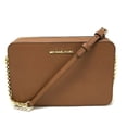 thumbnail image 1 of Michael Kors Bolso Bandolera de Piel Saffiano con Cierre de Cremallera para Mujer, Marrón, 1 of 6
