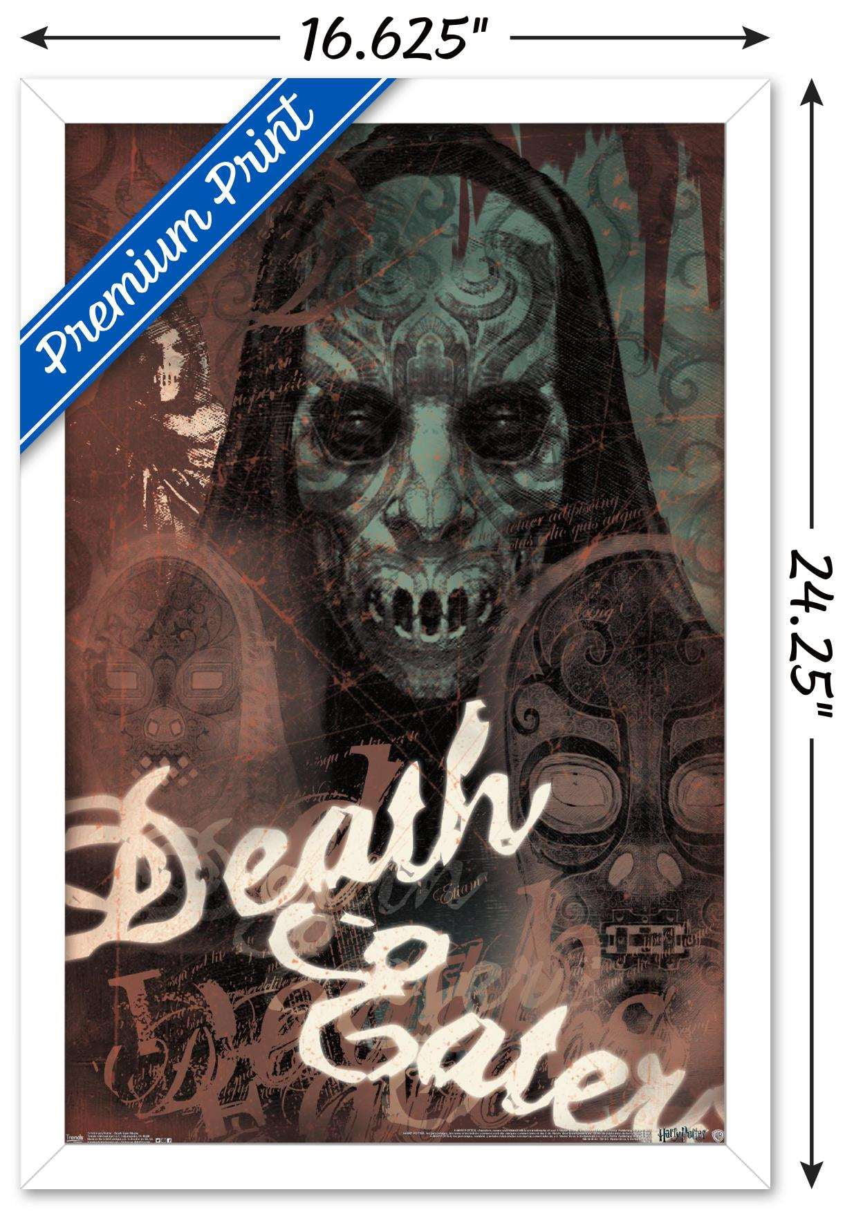 The Wizarding World: Harry Potter - Death Eaters - Masks Wall Poster, 14.725" x 22.375", Framed