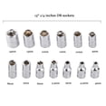 thumbnail image 4 of 46pcs 1-4-Inch Socket Ratchet Wrench Combination Tool gelon Kit | For Repairing, Hand Toogelon, Combination, Wrenches, Sockets, Ratchet, Vehicle Maintenance & Repair Tool Kit | Bit Set, 4 of 5