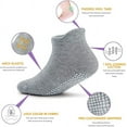 thumbnail image 2 of Minzimin 9Pairs Baby Boys Girls Non Slip Socks,Infant Toddler Kids Grip Ankle Stretch Socks for Kids 0-5 Years, 2 of 5