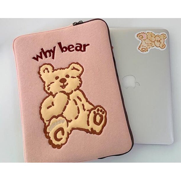 Oso Funda Para Portátil Funda Protectora Con Diseño De Osos Encantadores Patrones De Animales Funda Protectora De Felpa Moyic HA043784-00