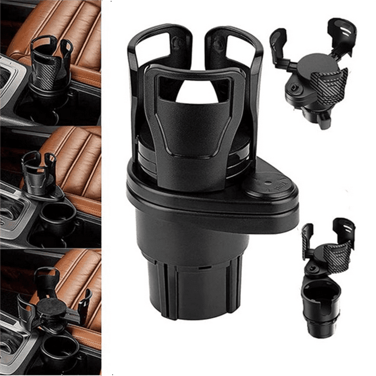 2-in-1 Car Cup Holder Expander Adapter, Multifunctional Car Drink Holder  Car Cup Holder Expander 2 In 1 Multifunctional Cup Holders Expander Adapter  Auto Cup Expander With 360 Rotating Adjustable