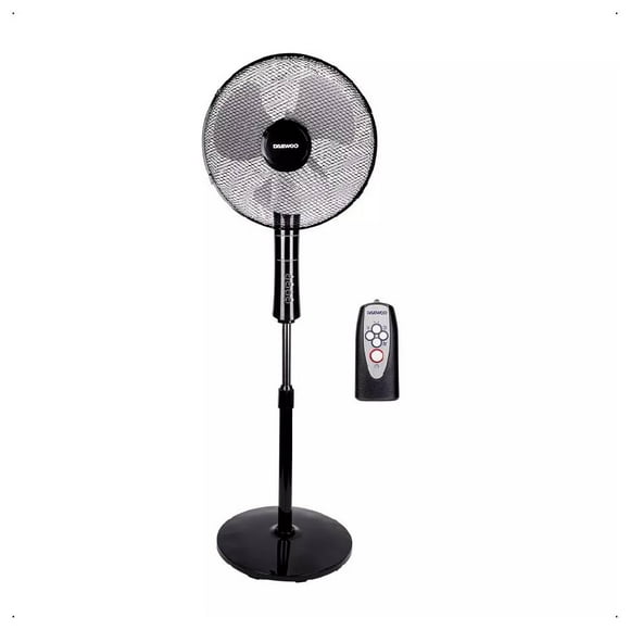 Ventilador Daewoo DI-1689AXK 16” Pedestal 3 Velocidades Negro