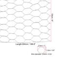 thumbnail image 2 of Unique Bargains 197' x 4' Chicken Wire Net Floral Wire Netting Hexagonal Mesh Galvanized Iron, Silver Tone, 2 of 5