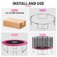 thumbnail image 6 of SKOK 12FT Pink Trampoline with Safety Enclosure, Waterproof, Heavy Duty for Kids and Adults, 6 of 9