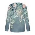 thumbnail image 4 of Uootdi Womens Tops Women's Long Sleeve Shirts Button Down Trendy Flower Graphic Gift Pleated Shirts Casual Dressy Tunic Tees Fal l, 4 of 6