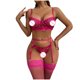 thumbnail image 4 of Conjunto de tres piezas sexy 2022 Nuevo producto Costura de bordado de lentejuelas con sello de cintura de acero Conjunto de tres piezas Fridja nalpqowj43209, 4 of 9