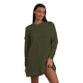 thumbnail image 1 of Nituyy Chandail Tricoté Automne Hiver pour Femmes Couleur Unie Manches Longues Col Rond Tricot Long, 1 of 6