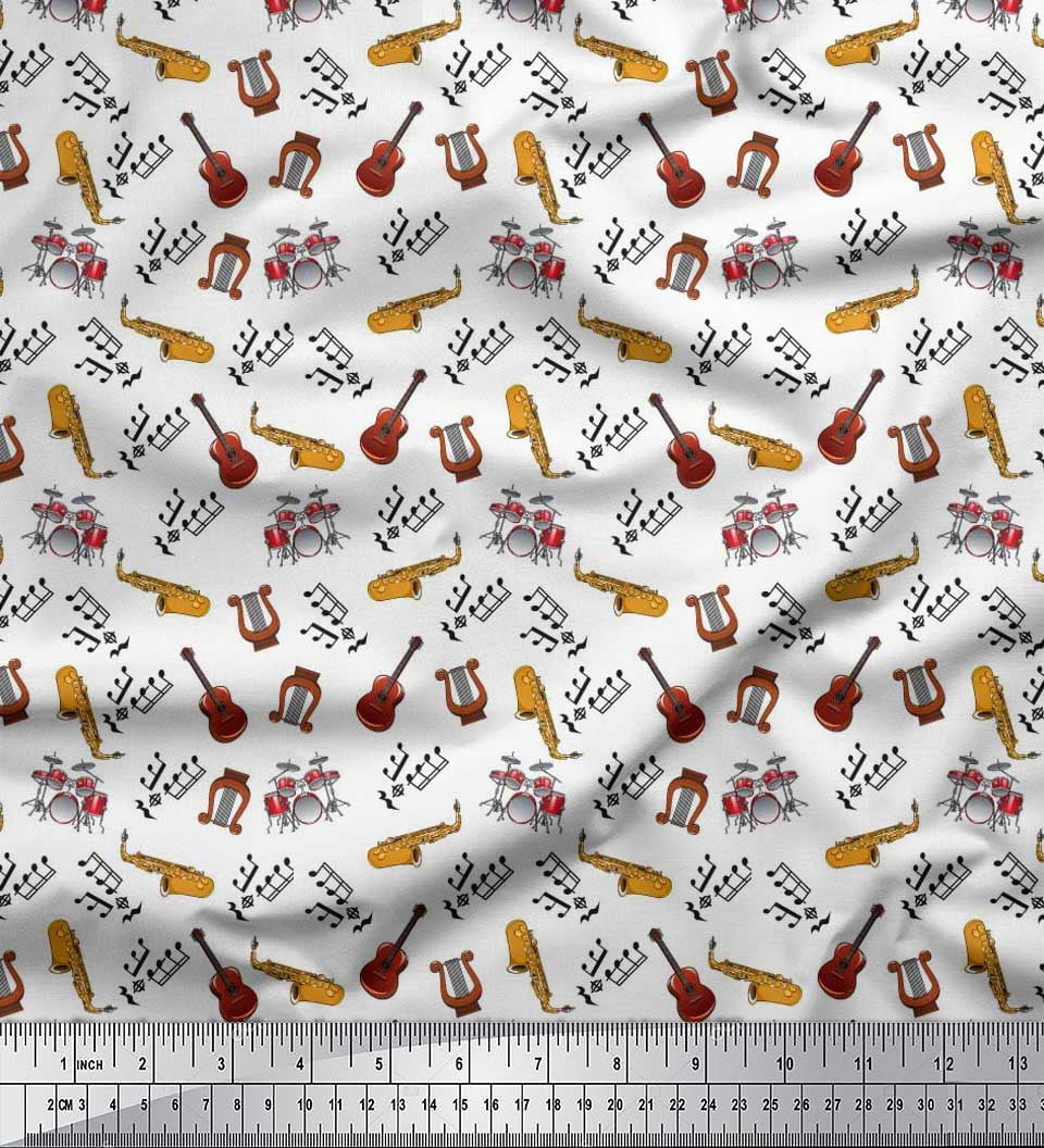 Otton A Instrument Soimoi Cotton Jersey Fabric Drumkits,Guitar & Trumpits Musical ...