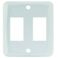 JR Products 12875 Double Switch Face Plate White