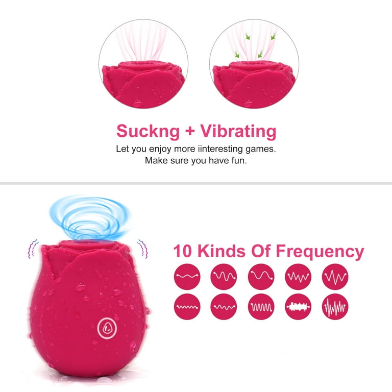 iWINTOP Rose for Women, 2021 Upgraded Silicone, Washable, Rechargeable,  Waterproof, 3-6 Days Delivery