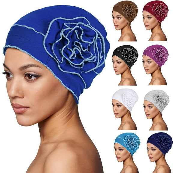 Dalrosia Cotton Chemo Turban Headwear, Soft Cancer Headwear Elastic Chemo Hats for Women with Hair Loss