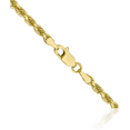 thumbnail image 3 of 10K Solid Yellow Gold 3mm Rope Chain Twisted Link Necklace 24 inch, 3 of 4