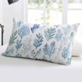 thumbnail image 5 of Blue Green Botanical Throw Pillow Cover 20 x 36 Inch Decorative Pillow Cover Retro Summer Watercolor Leaf Plant Lumbar Pillowcase Seasonal Rectangle Cushion Case for Couch Sofa Bed Living Room, 5 of 7