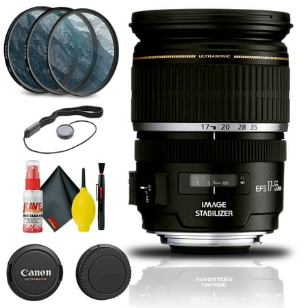 Canon EF-S 17-55mm F/2.8 IS USM Lens (1242B002) + Filter Kit + Cap Keeper + More (International Version)