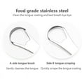 thumbnail image 5 of Portable Tongue Cleaner Tongue Scraper Reusable Stainless Steel Oral Mouth Brush With Travel Case Non-slip Handle, 5 of 10