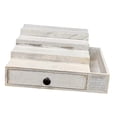 thumbnail image 4 of Expositor de perfumes para hombre, organizador de mostrador con cajón de madera y forro de terciopelo. Blanco, 4 of 8