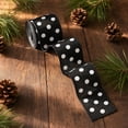 thumbnail image 3 of Black and White Polka Dot Ribbon with Classic Spotted Design, 1 Roll, Black and White, for Gift Wrapping and Holiday Crafting, Decorative Ribbon, 3 of 5