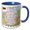 Blue/White, variant on 3drose, Image of Map of Germany with Cities and Flag, 11oz Two-tone Green Mug