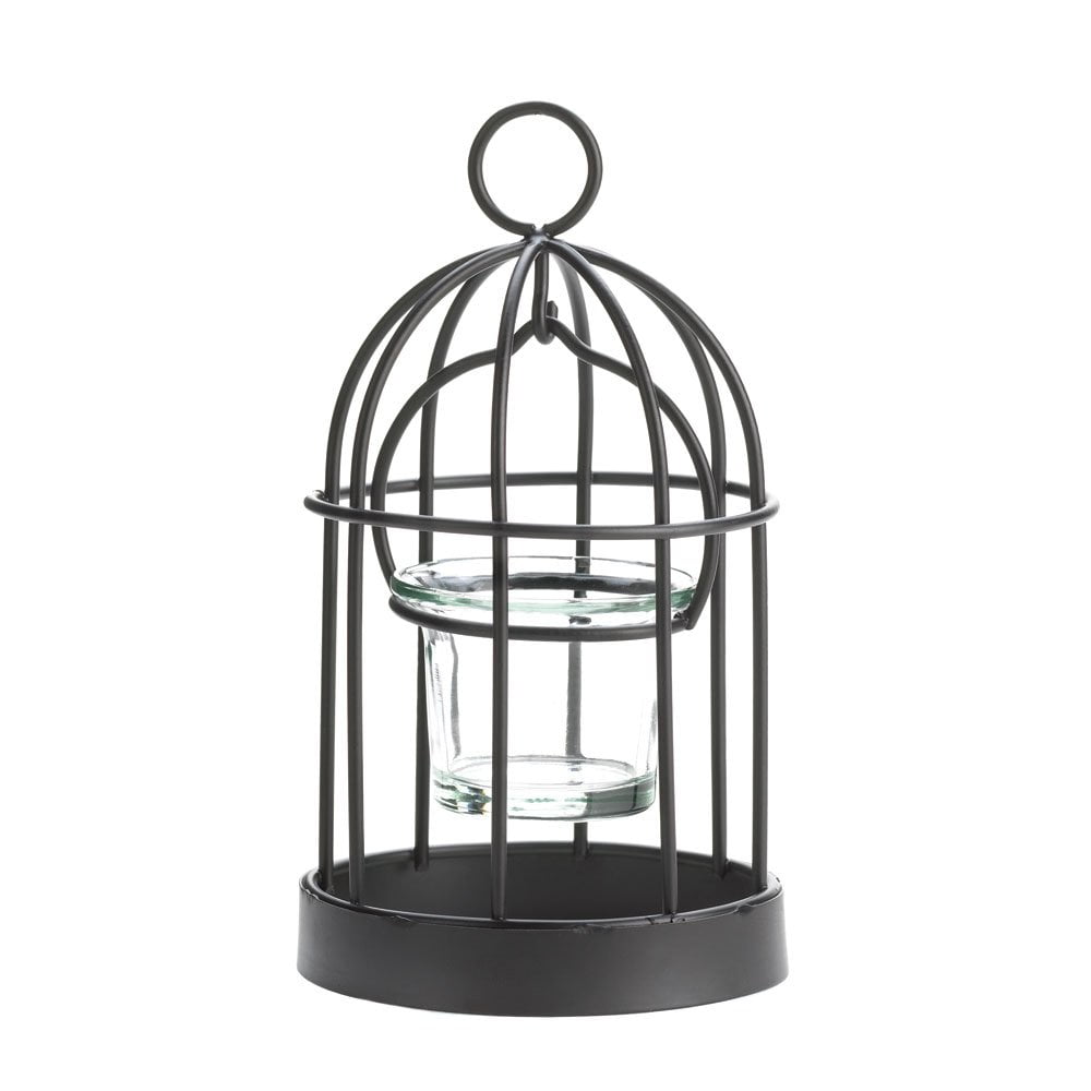 Metal Cage Candle Holder, Mini Antique Candle Holder Bird Cage