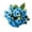 A002- Blue, variant on Artificial Daisy Flowers with Orange Petals, Fake Flowers for Home Decor, Fall Decoration 1 Set