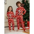 thumbnail image 3 of WIBACKER Kids Christmas Santa HO HO HO Pajamas Long Sleeve Holiday Pjs Set Toddler Boys Girls Xmas Jammies 2-14 Years, 3 of 11