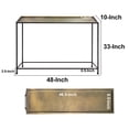 thumbnail image 7 of Aurelia 48" Console Sofa Table Antique Bronze Tray Top Aluminum Black Iron Frame, 7 of 7