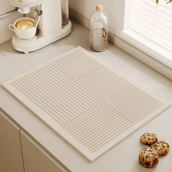 ACDANC 2026 New Stone Dish Drying Mat for Kitchen Counter,Quick Drying Diatomaceous Earth Stone Mat,Super Absorbent Dish Drying Pad,Heat Resistant Non-Slip Rack Tableware Mat(15.7X11.8 Inch)