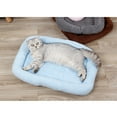 thumbnail image 3 of Acogedora y cálida colchoneta para patitas pequeñas, cama para perros y gatos de felpa suave en color azul S, 3 of 5