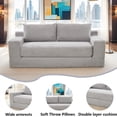 thumbnail image 6 of Loveseat Sofa Bed Boneless Couch, Convertible 2-in-1 Design, Corduroy Fabric - Compact Memory Foam Couch for Small Spaces, Apartments, Home Office & Bedroom （Grey）, 6 of 8