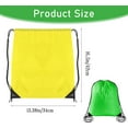 thumbnail image 3 of 2 Pcs Drawstring Backpack Bags Sports Cinch Sack String Bags Yellow Light Green Drawstring Gym Bag Draw String Backpack Bulk Swimming String Bags, 3 of 5
