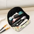 thumbnail image 2 of FORMRS Makeup Bag Travel Cosmetic Organizer for Women Fold Flat Zipper Pouch with Handle, Birds with Strawberries, 2 of 8