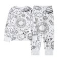 thumbnail image 5 of WhouRiu Girls Cartoon Graphic Pajamas Long Sleeve Crew Neck T Shirts And Pants Pajama Set 2 Piece Kids Autumn Cozy Cute Sleepwear,5-6 Years, 5 of 9